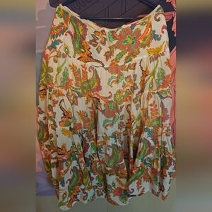 Ralph Lauren Multicolor Paisley Skirt